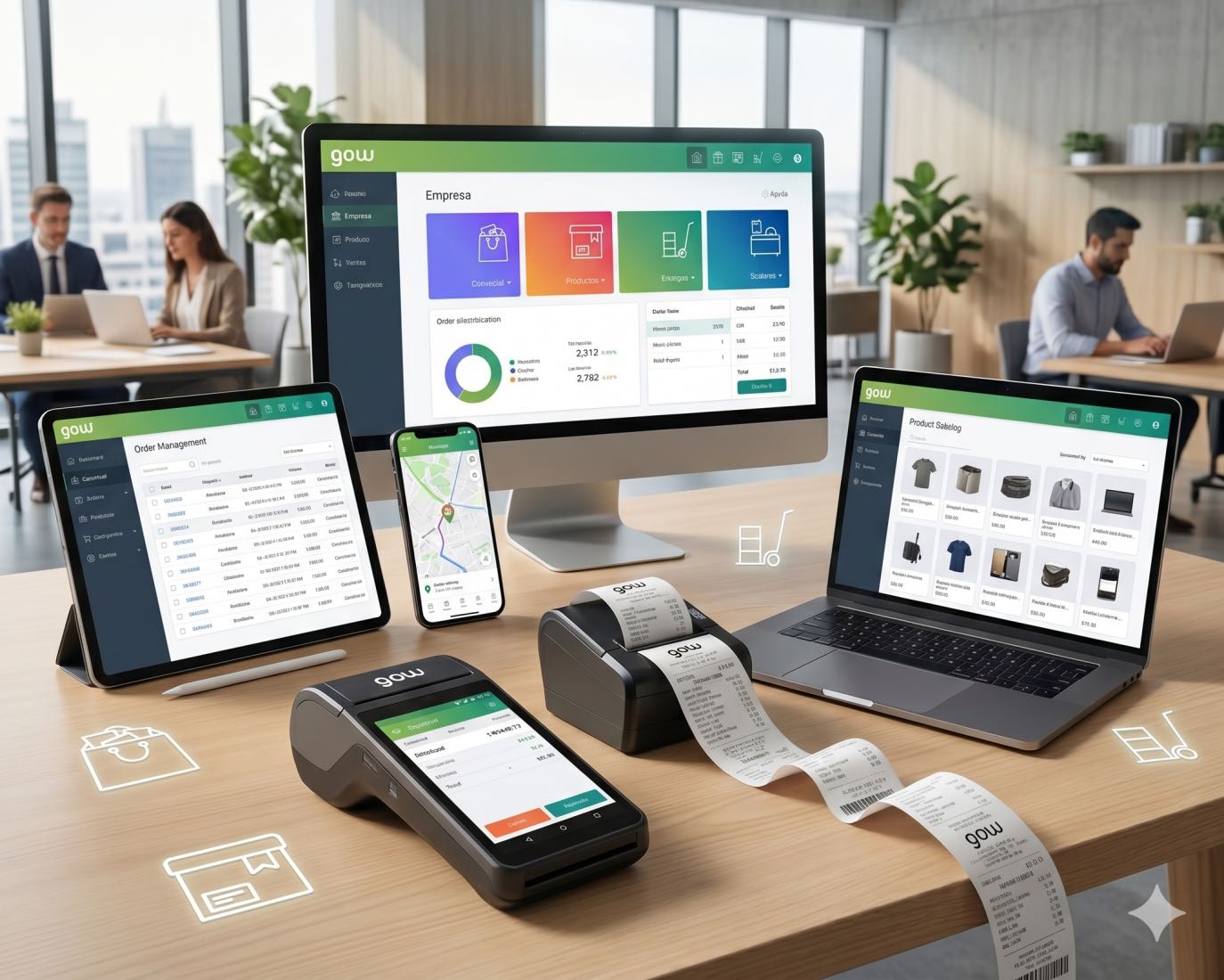 Gow dashboard ojehecha desktop, tablet, celular ha terminal de pago-pe